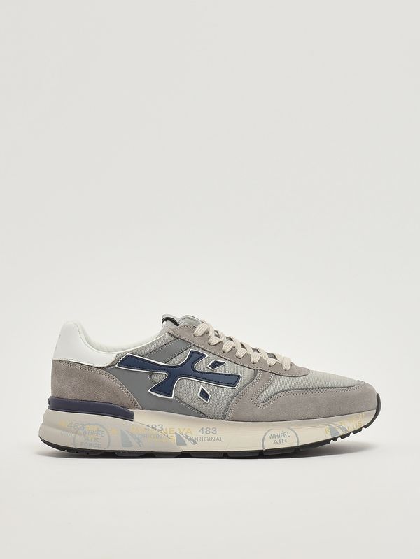 1. Herren-Sneaker Mick 8001 aus Leder und Mesh Grau Premiata mik08001