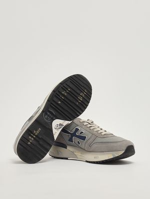 4. Herren-Sneaker Mick 8001 aus Leder und Mesh Grau