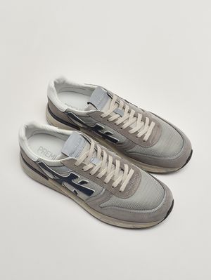 2. Herren-Sneaker Mick 8001 aus Leder und Mesh Grau