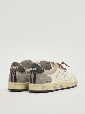 3. BSKT Clay 8163 Herren-Sneaker aus Leder Elfenbein-Anthrazit