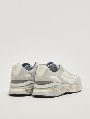 3. Moerun 8075 men's leather and mesh sneakers White