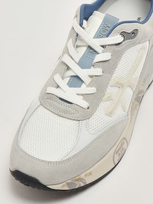 5. Moerun 8075 men's leather and mesh sneakers White