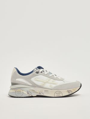 1. Moerun 8075 men's leather and mesh sneakers White