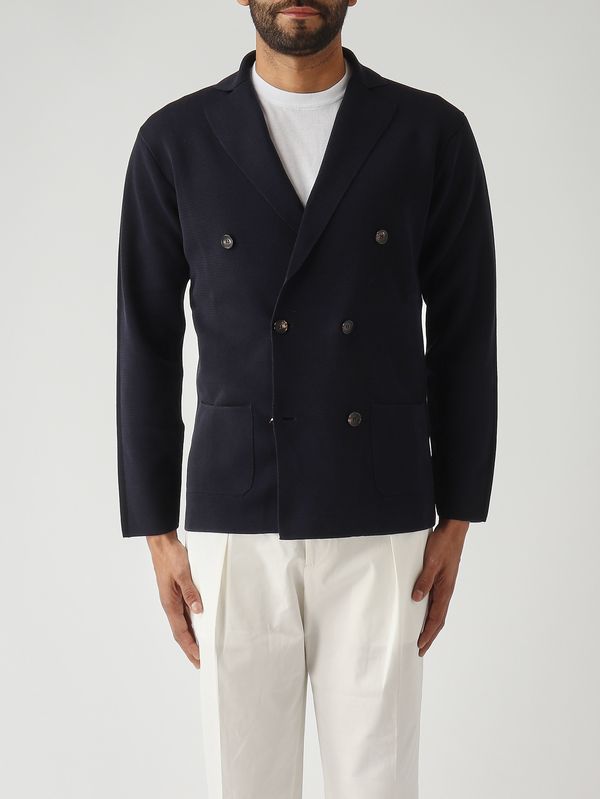 1. Herrenstrickjacke Marine Filippo de Laurentiis rjmldptcr12m