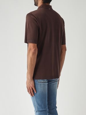 4. Polo de hombre de algodón Moreno