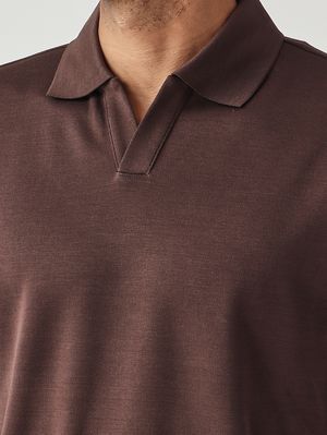 5. Polo de hombre de algodón Moreno