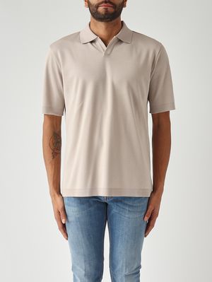 1. Polo homme en coton Tourterelle