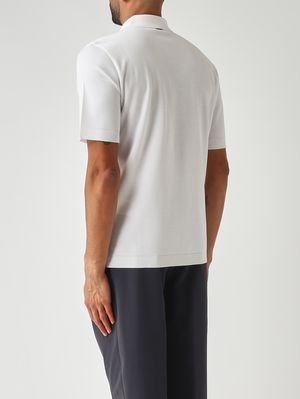 4. Polo de hombre de algodón Blanco