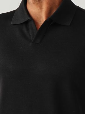 5. Polo de hombre de algodón Negro