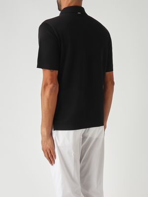 4. Polo de hombre de algodón Negro