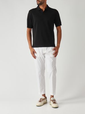 2. Polo de hombre de algodón Negro