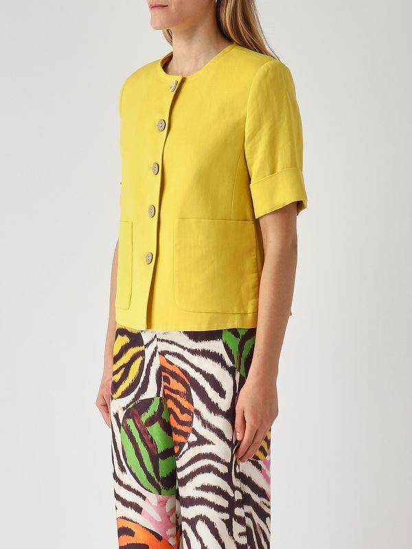 4. Giacca donna in lino e viscosa Limone Maliparmi jd648140106