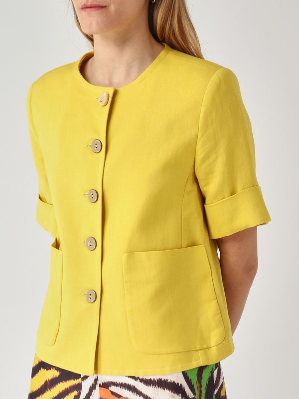 6. Giacca donna in lino e viscosa Limone Maliparmi jd648140106