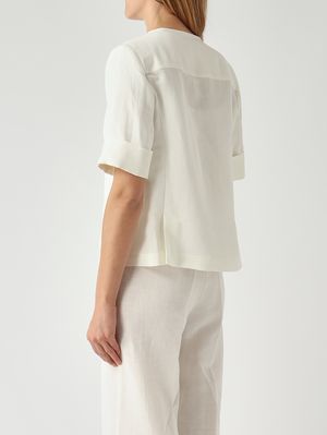 4. Women's linen and viscose jacket White