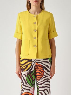 1. Giacca donna in lino e viscosa Limone