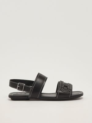 1. Sandalia de mujer H685 de piel Negro