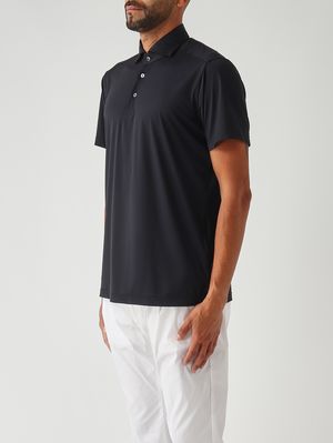 3. Herren-Polohemd aus technischem, elastischem Funktionsgewebe Marineblau