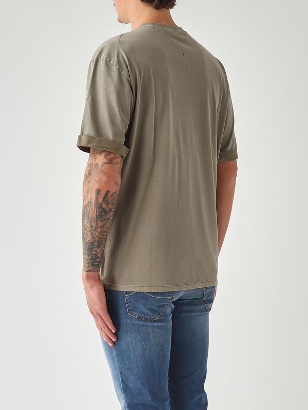 4. Herren-T-Shirt aus gewaschener Baumwolle Militär-Waschung Premiata pa1051md