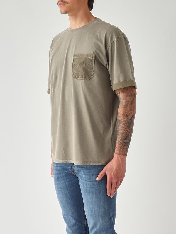 3. Herren-T-Shirt aus gewaschener Baumwolle Militär-Waschung Premiata pa1051md