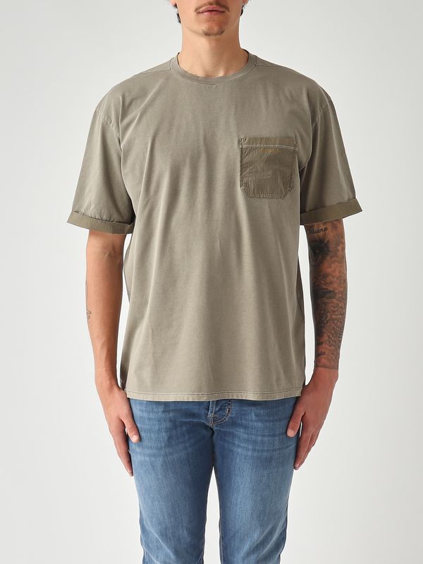 1. Herren-T-Shirt aus gewaschener Baumwolle Militär-Waschung Premiata pa1051md