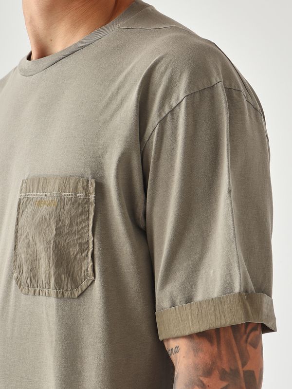 5. Herren-T-Shirt aus gewaschener Baumwolle Militär-Waschung Premiata pa1051md
