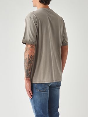 4. Herren-T-Shirt aus gewaschener Baumwolle Gewaschenes Grau