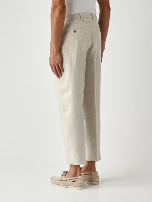 4. Pantalone uomo PortobelloS in lino Tortora