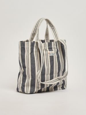 2. Women's Essential Beach cotton tote bag Big Strip V 6141 Emb