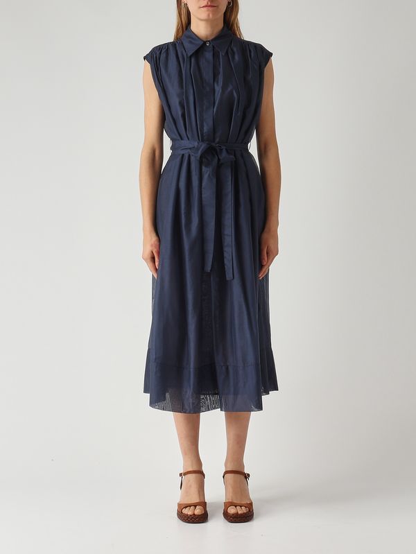 sachin and babi light blue dress Navy Plus Chiffon Corset Draped Midi Dress