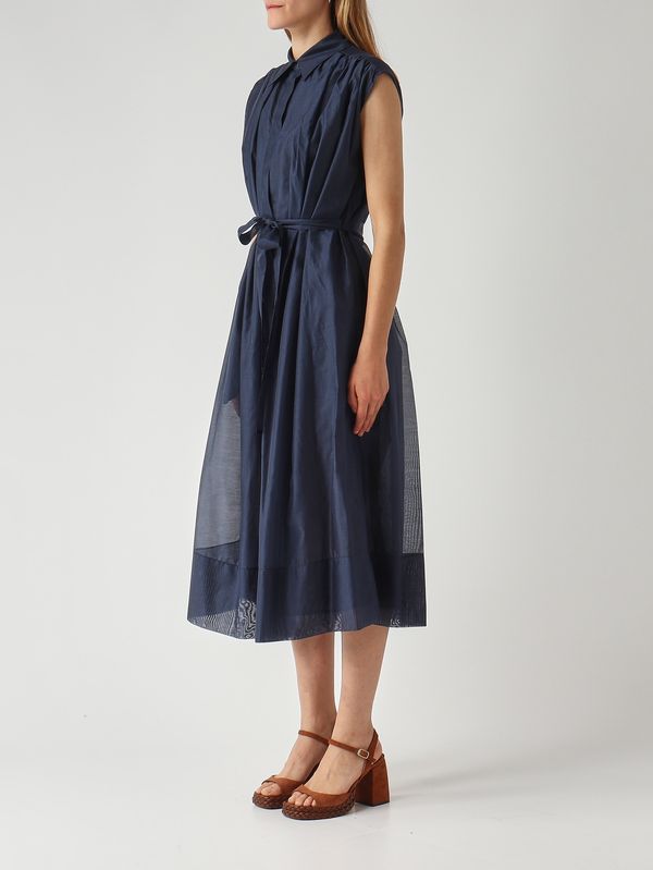 3. Vestido de mujer de gasa con efecto seda. Azul Noche Meimeij m6ef06