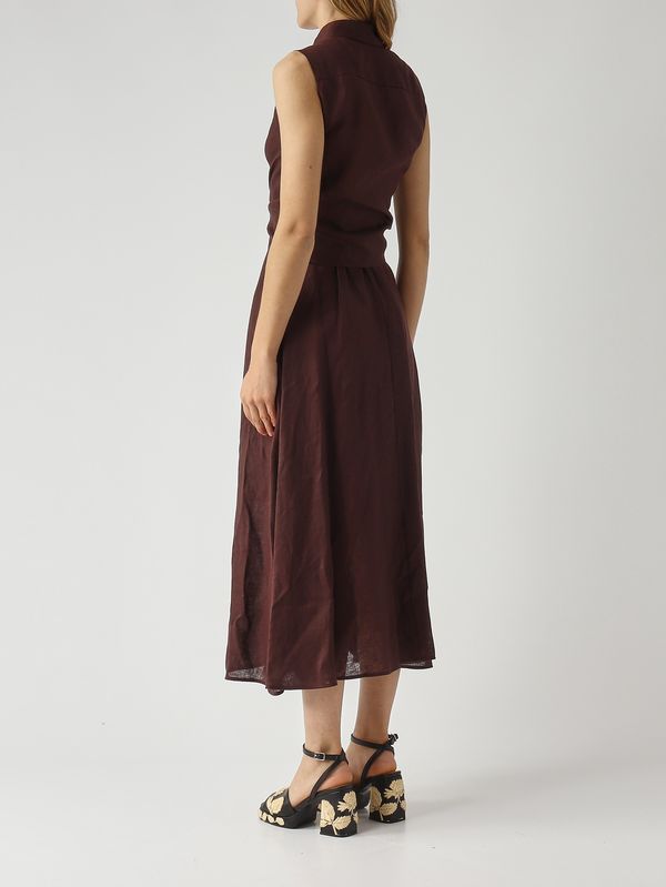 4. Abito donna in lino Moka Meimeij m6en06