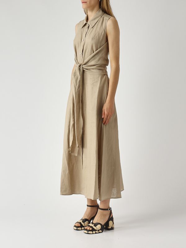 3. Damenkleid aus Leinen Travertin Meimeij m6en06