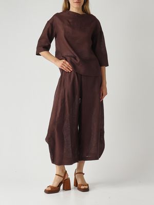 2. Pantalón de lino para mujer Moka
