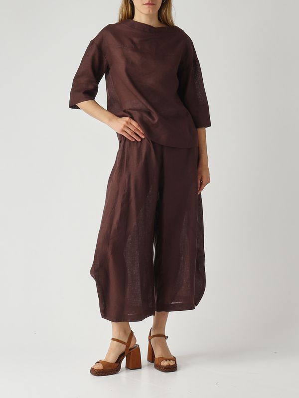 2. Damenbluse aus Leinen Moka Meimeij m6en09