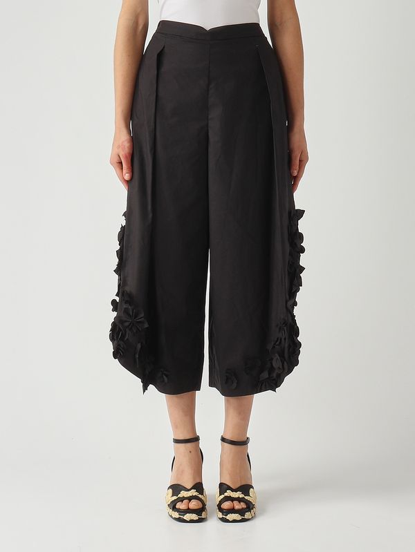 Women's cotton trousers Black Meimeij