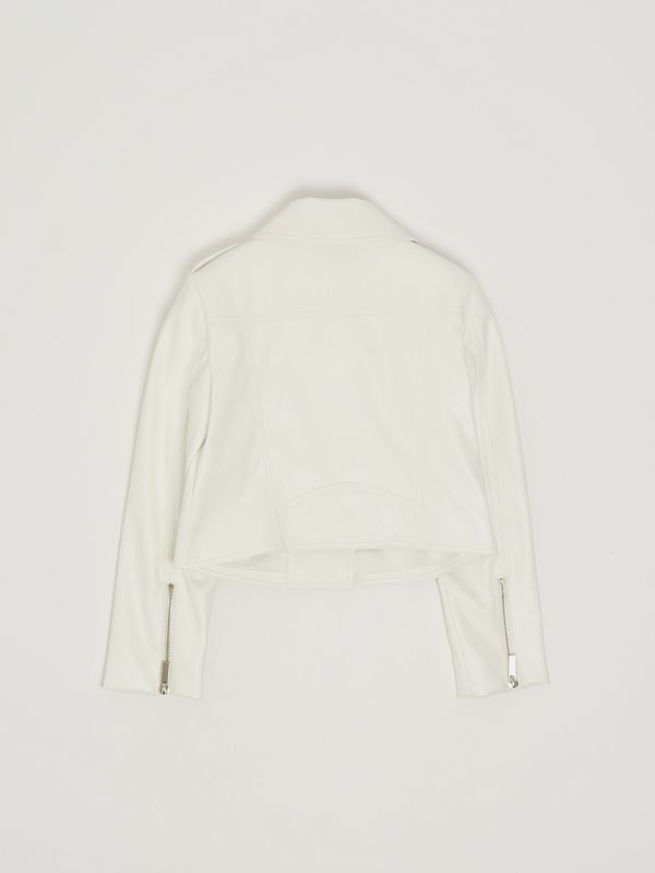 2. Faux leather jacket for girls White Twinset 261gj2053