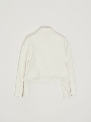 2. Faux leather jacket for girls White