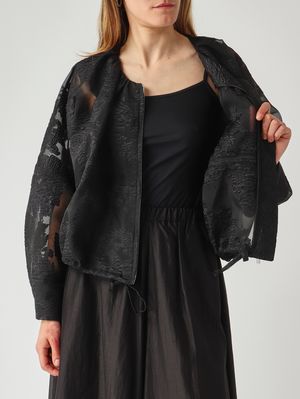 5. Damenjacke aus Fil-Coupé Schwarz