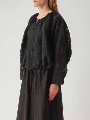 3. Damenjacke aus Fil-Coupé Schwarz
