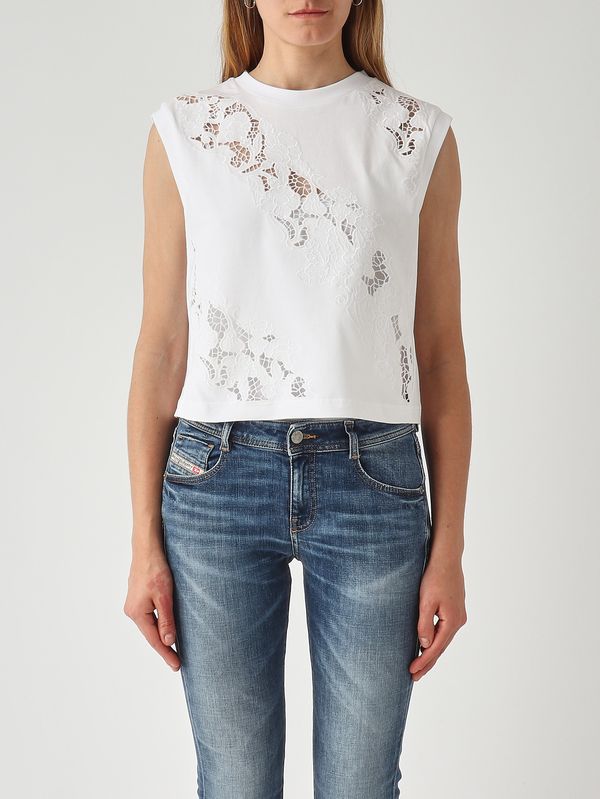 1. Camiseta de mujer de algodón Blanco Twinset 261tt2050