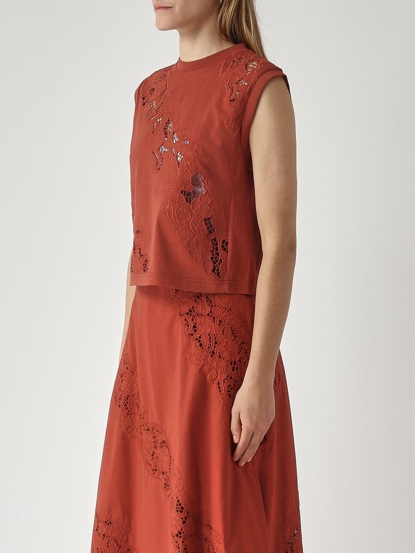 3. Camiseta de mujer de algodón Marrón Twinset 261tt2050
