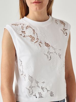 4. Camiseta de mujer de algodón Blanco