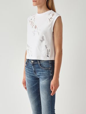 2. Camiseta de mujer de algodón Blanco