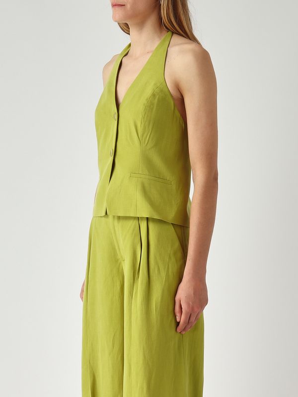 3. Chaleco de mujer de mezcla de lino Aceite de aguacate Twinset 261tt2551