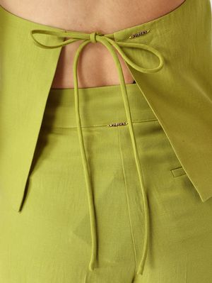 5. Chaleco de mujer de mezcla de lino Aceite de aguacate