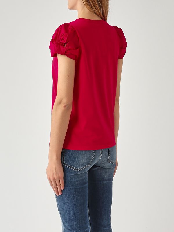 4. Damen-T-Shirt aus Baumwolle Lippenstiftrot Twinset 261tt2060
