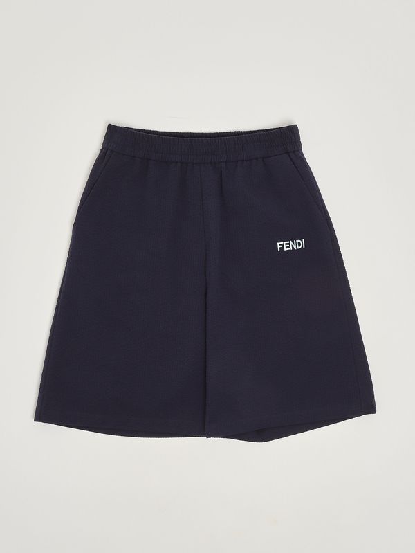 1. Kinder-Bermuda aus Baumwolle Blau Fendi jmf588avwo