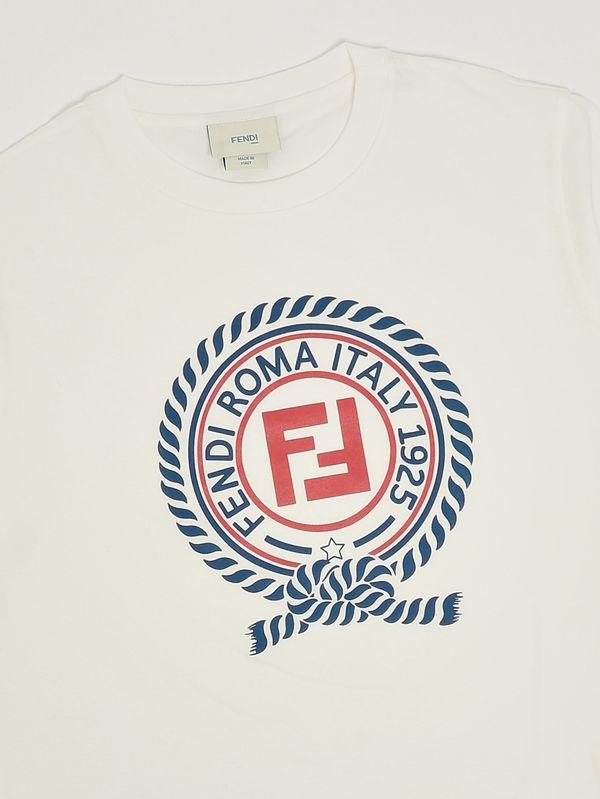 3. T-shirt en jersey de coton pour garçon Craie Fendi jmi5127aj