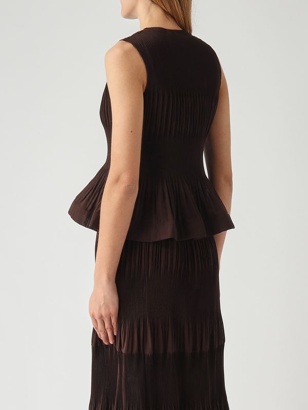 4. Women's pleated fabric blouse Moka Meimeij m6ey04
