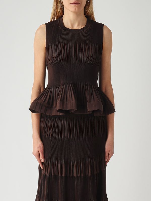 1. Women's pleated fabric blouse Moka Meimeij m6ey04